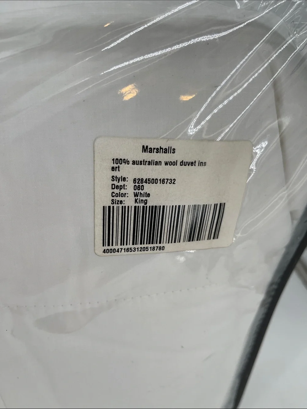 Montebello Australian Washable Wool Duvet Insert New In Bag
